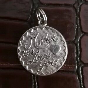 🇨🇦 Vintage Rembrandt Sterling Silver Charm "Mother, We Love You"